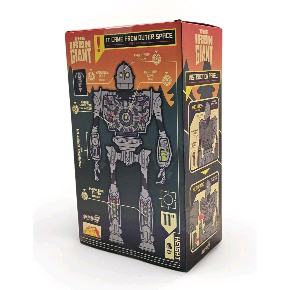 Super7 THE IRON GIANT Super Cyborg CLEAR X-RAY 11" Action Figure w/ Hogarth 2024 - Picture 4 of 13